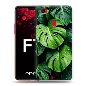 Пластиковый чехол на OPPO F7 с принтом Листья