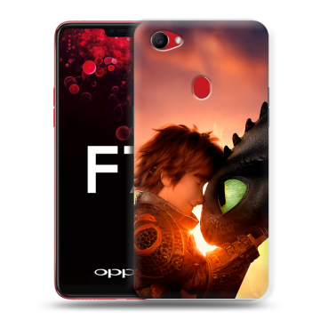 Пластиковый чехол на OPPO F7 с принтом Как приручить дракона