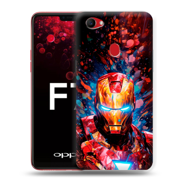 Пластиковый чехол на OPPO F7 с принтом Железный человек Ironman Пластиковый чехол на OPPO F7 с принтом Железный человек Ironman