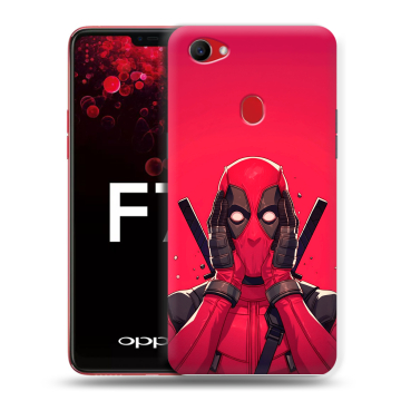 Пластиковый чехол на OPPO F7 с принтом Дедпул Deadpool