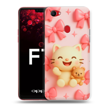 Пластиковый чехол на OPPO F7 с принтом для девочек