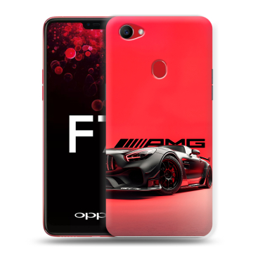 Пластиковый чехол на OPPO F7 с принтом Мерседес Mercedes AMG