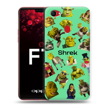 Пластиковый чехол на OPPO F7 с принтом Шрек Shrek