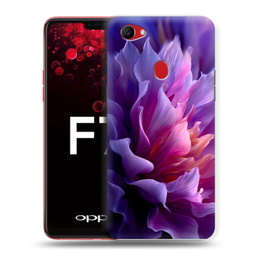 Пластиковый чехол на OPPO F7 с принтом женский цветы
