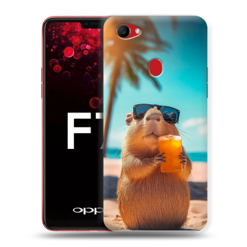 Пластиковый чехол на OPPO F7 с принтом Капибара