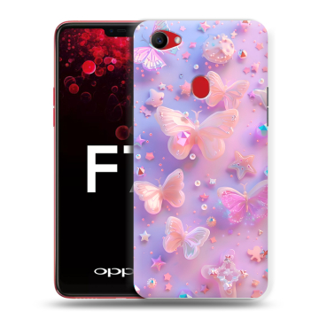 Пластиковый чехол на OPPO F7 с принтом Бабочки