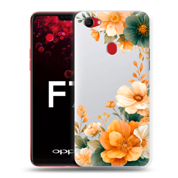 Пластиковый чехол на OPPO F7 с принтом Цветы принт