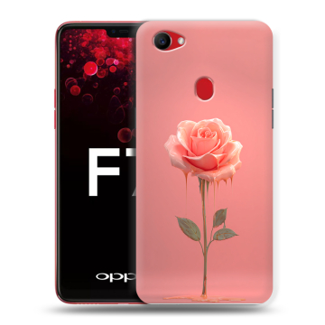 Пластиковый чехол на OPPO F7 с принтом Розовая роза
