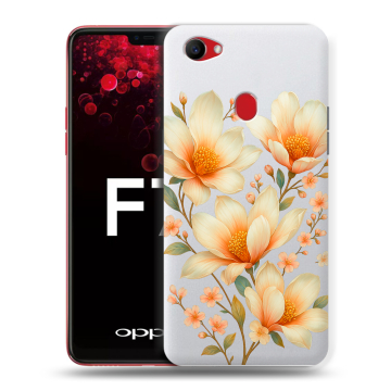 Пластиковый чехол на OPPO F7 с принтом Цветы