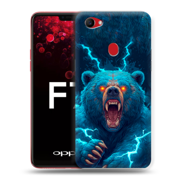 Пластиковый чехол на OPPO F7 с принтом Медведь