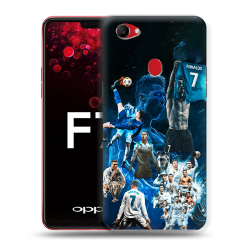 Пластиковый чехол на OPPO F7 с принтом Реал Роналдо