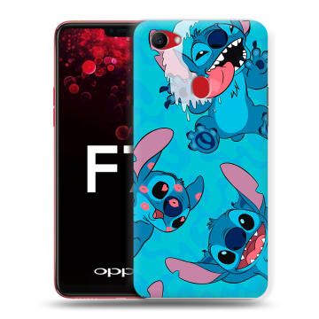 Пластиковый чехол на OPPO F7 с принтом Лило и Стич Пластиковый чехол на OPPO F7 с принтом Лило и Стич