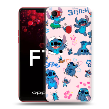Пластиковый чехол на OPPO F7 с принтом Лило и Стич