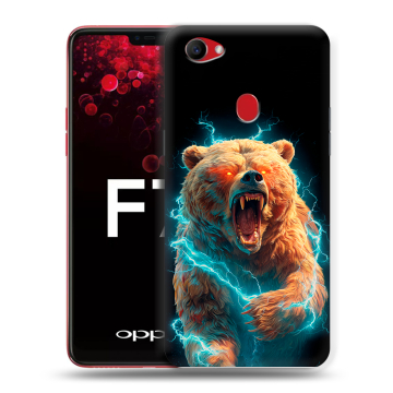 Пластиковый чехол на OPPO F7 с принтом Медведь