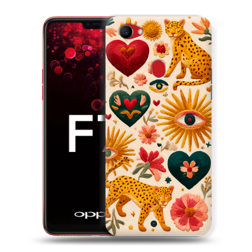 Пластиковый чехол на OPPO F7 с принтом Модный принт