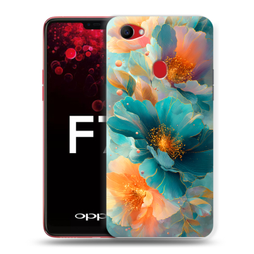Пластиковый чехол на OPPO F7 с принтом Цветы