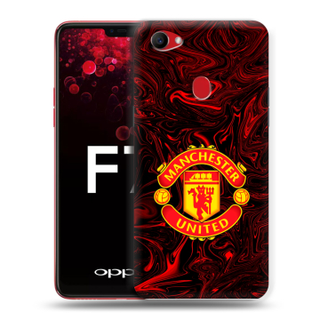 Пластиковый чехол на OPPO F7 с принтом Manchester United