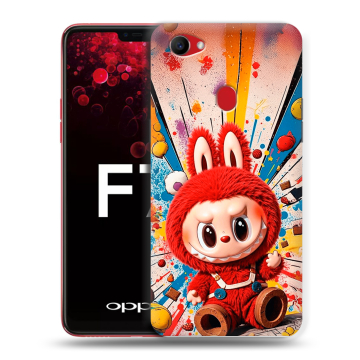 Пластиковый чехол на OPPO F7 с принтом Labubu Лабубу Пластиковый чехол на OPPO F7 с принтом Labubu Лабубу
