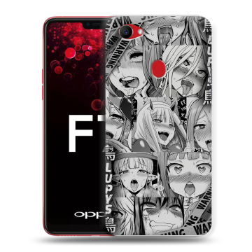 Пластиковый чехол на OPPO F7 с принтом Ahegao Ахегао Аниме