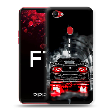 Пластиковый чехол на OPPO F7 с принтом BMW БМВ