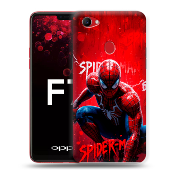 Пластиковый чехол на OPPO F7 с принтом Spiderman Человек паук