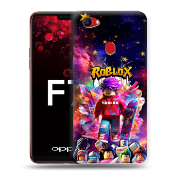 Пластиковый чехол на OPPO F7 с принтом Roblox Роблокс