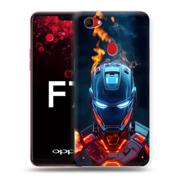 Пластиковый чехол на OPPO F7 с принтом IronMan Железный человек