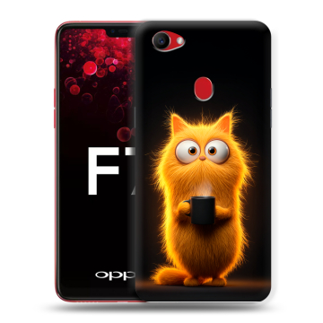 Пластиковый чехол на OPPO F7 с принтом Смешной кот Пластиковый чехол на OPPO F7 с принтом Смешной кот