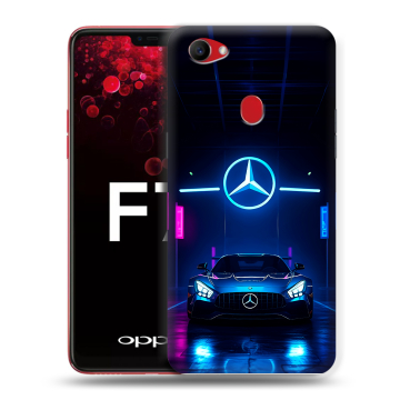 Пластиковый чехол на OPPO F7 с принтом Mercedes Мерседес Пластиковый чехол на OPPO F7 с принтом Mercedes Мерседес