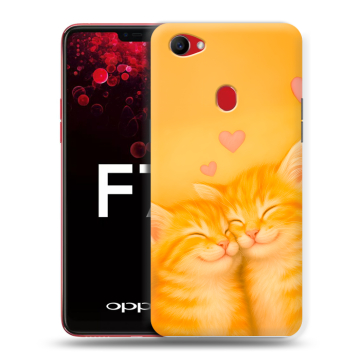 Пластиковый чехол на OPPO F7 с принтом Милые котята