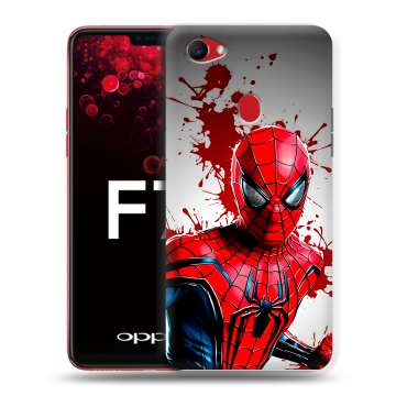 Пластиковый чехол на OPPO F7 с принтом Spiderman Человек паук