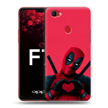 Пластиковый чехол на OPPO F7 с принтом Дедпул Deadpool