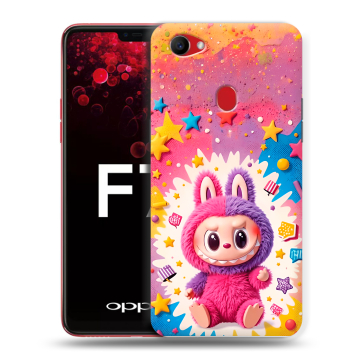 Пластиковый чехол на OPPO F7 с принтом Labubu Лабубу Пластиковый чехол на OPPO F7 с принтом Labubu Лабубу