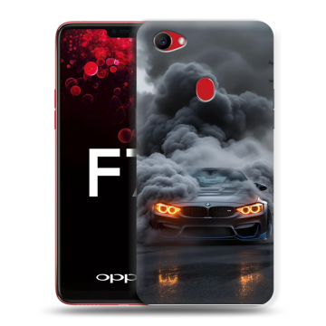 Пластиковый чехол на OPPO F7 с принтом BMW БМВ