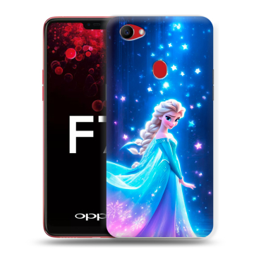 Пластиковый чехол на OPPO F7 с принтом Холодное сердце Frozen