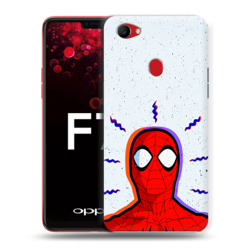 Пластиковый чехол на OPPO F7 с принтом Spiderman Человек паук