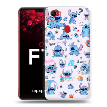 Пластиковый чехол на OPPO F7 с принтом Лило и Стич