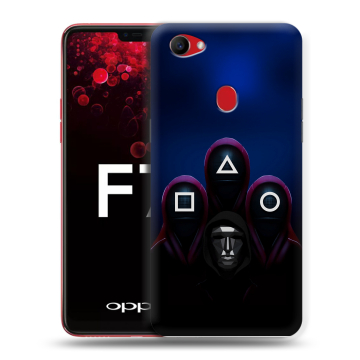 Пластиковый чехол на OPPO F7 с принтом Игра Кальмара