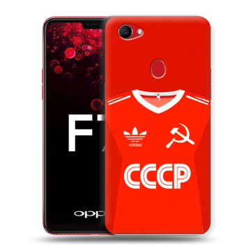 Пластиковый чехол на OPPO F7 с принтом Флаг Герб СССР