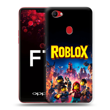 Пластиковый чехол на OPPO F7 с принтом Roblox Роблокс Пластиковый чехол на OPPO F7 с принтом Roblox Роблокс