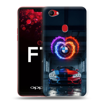 Пластиковый чехол на OPPO F7 с принтом BMW БМВ Пластиковый чехол на OPPO F7 с принтом BMW БМВ