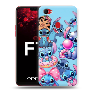 Пластиковый чехол на OPPO F7 с принтом Лило и Стич