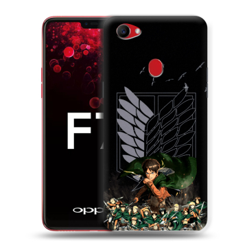 Пластиковый чехол на OPPO F7 с принтом Атака титанов Пластиковый чехол на OPPO F7 с принтом Атака титанов
