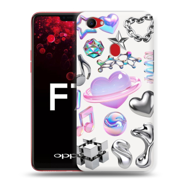 Пластиковый чехол на OPPO F7 с принтом Y2K