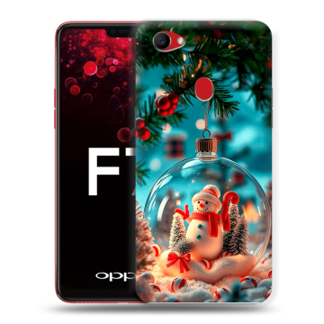 Пластиковый чехол на OPPO F7 с принтом Новый год