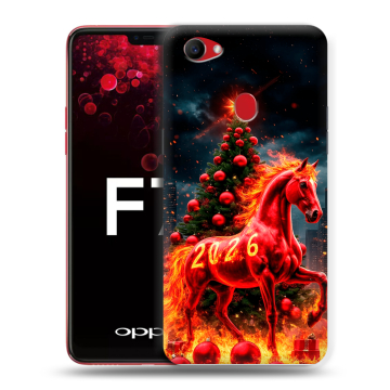 Пластиковый чехол на OPPO F7 с принтом Новый год