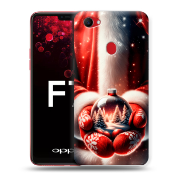 Пластиковый чехол на OPPO F7 с принтом Новый год
