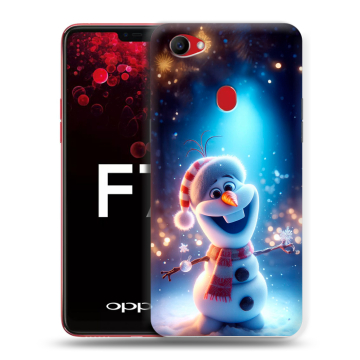 Пластиковый чехол на OPPO F7 с принтом Новый год