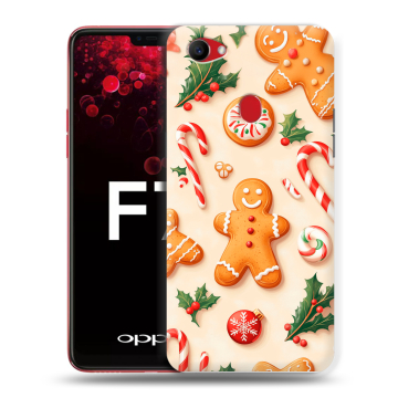 Пластиковый чехол на OPPO F7 с принтом Новый год