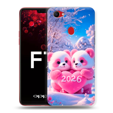 Пластиковый чехол на OPPO F7 с принтом Новый год